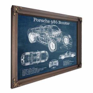 Porsche Boxster (Type 986) Blueprint Vintage Auto Print