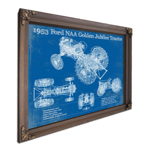1953 Ford NAA Golden Jubilee Blueprint Vintage Tractor Patent Print