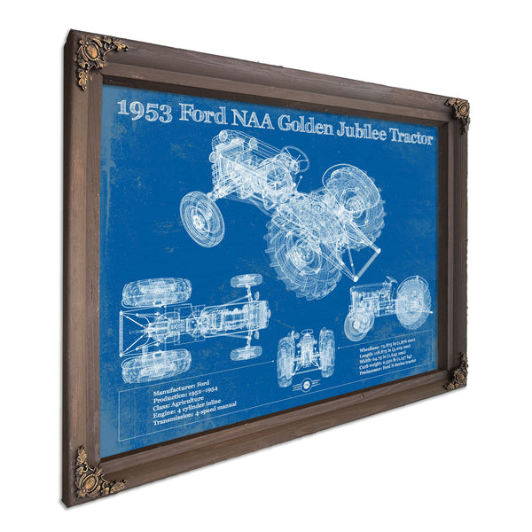 1953 Ford NAA Golden Jubilee Blueprint Vintage Tractor Patent Print