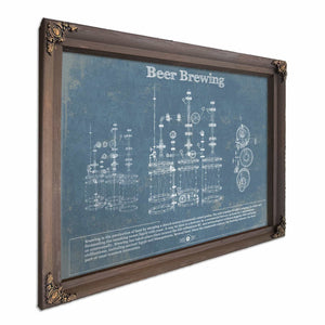 Beer Brewing Blueprint Original Wall Art