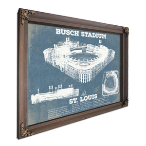St. Louis Cardinals Busch Stadium Vintage Baseball Print