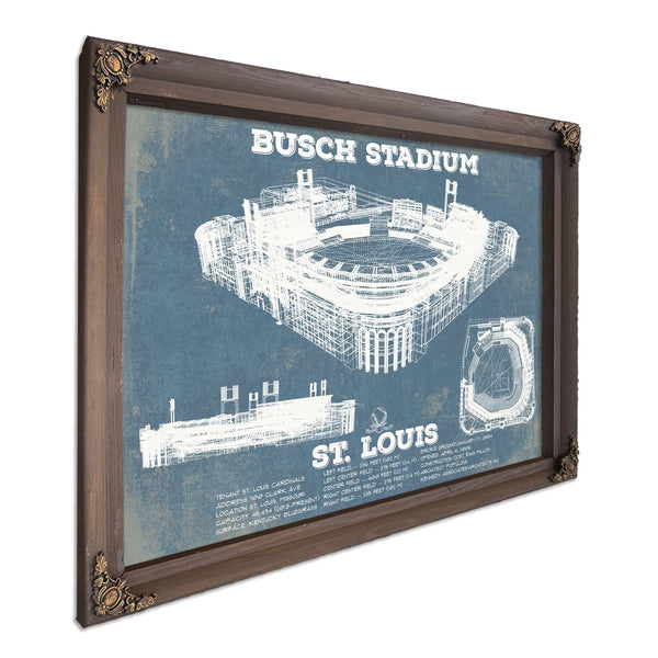 St. Louis Cardinals Busch Stadium Vintage Baseball Print