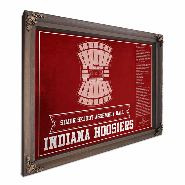 Simon Skjodt Assembly Hall Indiana Hoosiers Team Color NCAA Vintage Print