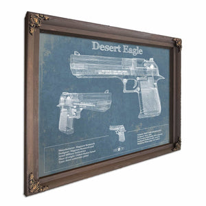 Desert Eagle Blueprint Vintage Gun Print