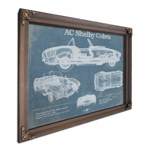 AC Shelby Cobra Blueprint Vintage Auto Print