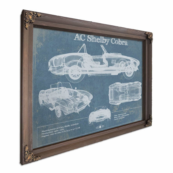 AC Shelby Cobra Blueprint Vintage Auto Print