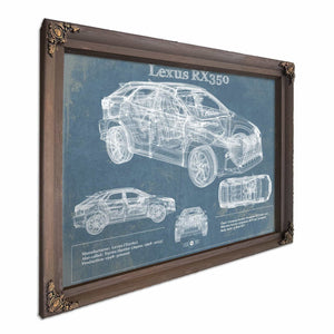 Lexus Rx350 Vintage Blueprint Auto Print