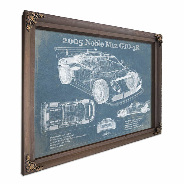 2005 Noble M12 GTO-3R Vintage Blueprint Auto Print