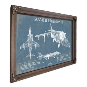 McDonnell Douglas AV-8B Harrier II Patent Blueprint Original Design Wall Art