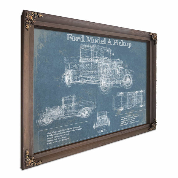 Ford Model A Pickup Vintage Blueprint Auto Print