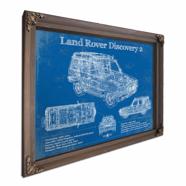 Land Rover Discovery Series 2 Blueprint Vintage Auto Patent Print
