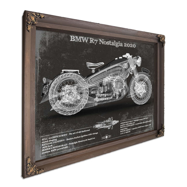 BMW R7 Nostalgia 2020 Blueprint Motorcycle Patent Print