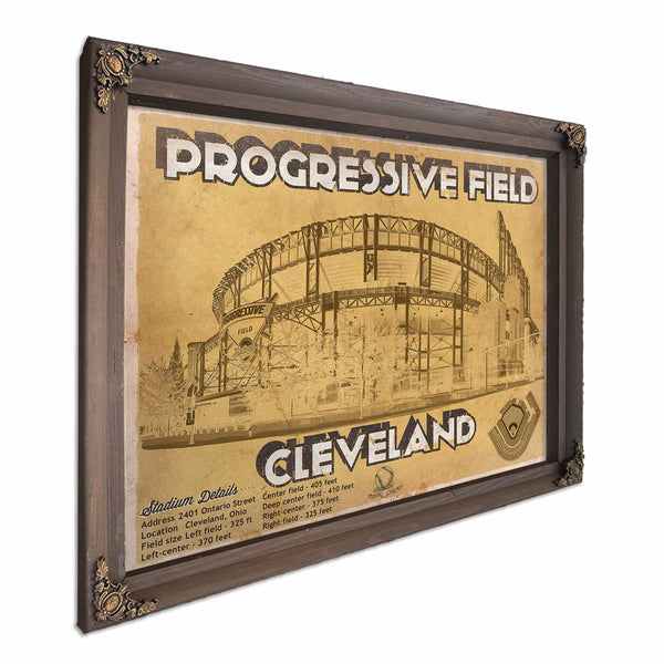 Vintage Cleveland Indians Progressive Field Baseball Print