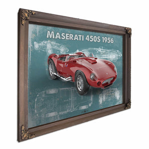 Maserati 450s 1956 Original Vintage Car Blueprint