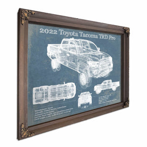 2022 Toyota Tacoma TRD Pro Blueprint Vintage Auto Print