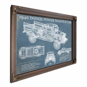 1946 Dodge Power Wagon X Cab Vintage Blueprint Auto Print