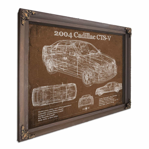 2004 Cadillac CTS-V Vintage Blueprint Auto Print