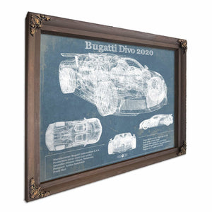Bugatti Divo 2020 Vintage Sports Car Print