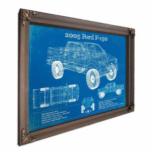 2005 Ford F-150 Vintage Blueprint Auto Print