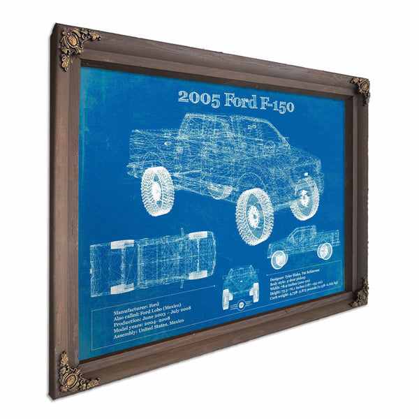 2005 Ford F-150 Vintage Blueprint Auto Print