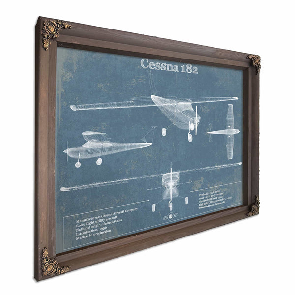 Cessna 182 Original Blueprint Art