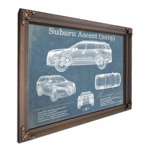 Subaru Ascent 2019 Blueprint Vintage Auto Print