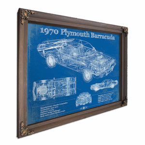 1970 Plymouth Barracuda Original Blueprint Art