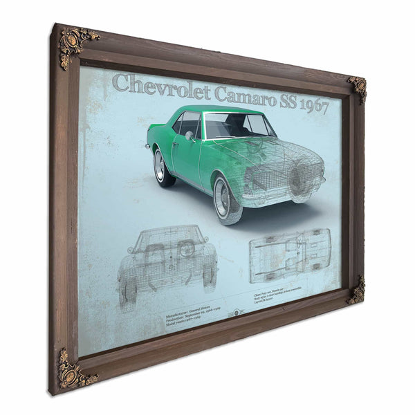 1967 Camaro SS 1967 Original Vintage Car Print