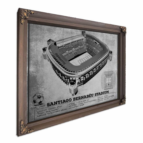 Real Madrid Football Club - Santiago Bernabéu Stadium Stadium Soccer Team Color Print
