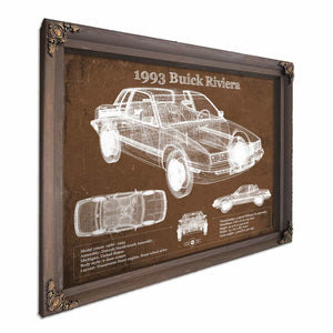 1993 Buick Riviera Vintage Blueprint Auto Print