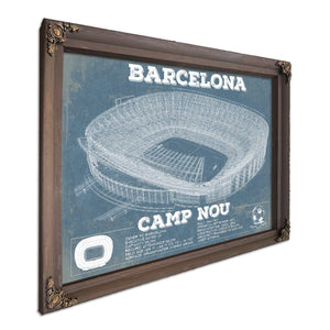 Vintage FC Barcelona Camp Nou Stadium Soccer Print