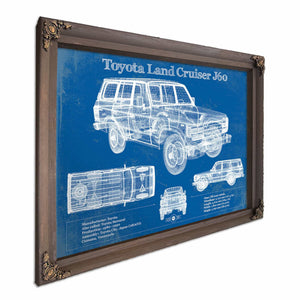 Toyota Land Cruiser J60 Blueprint Vintage Auto Print