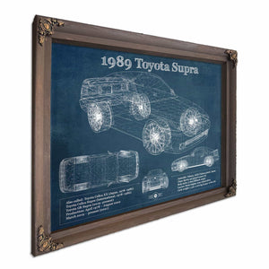 1989 Toyota Supra Vintage Blueprint Auto Print
