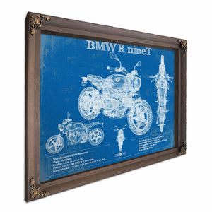 BMW R nine T Blueprint Vintage Motorcycle Print