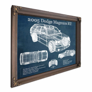 2005 Dodge Magnum RT Vintage Blueprint Auto Print