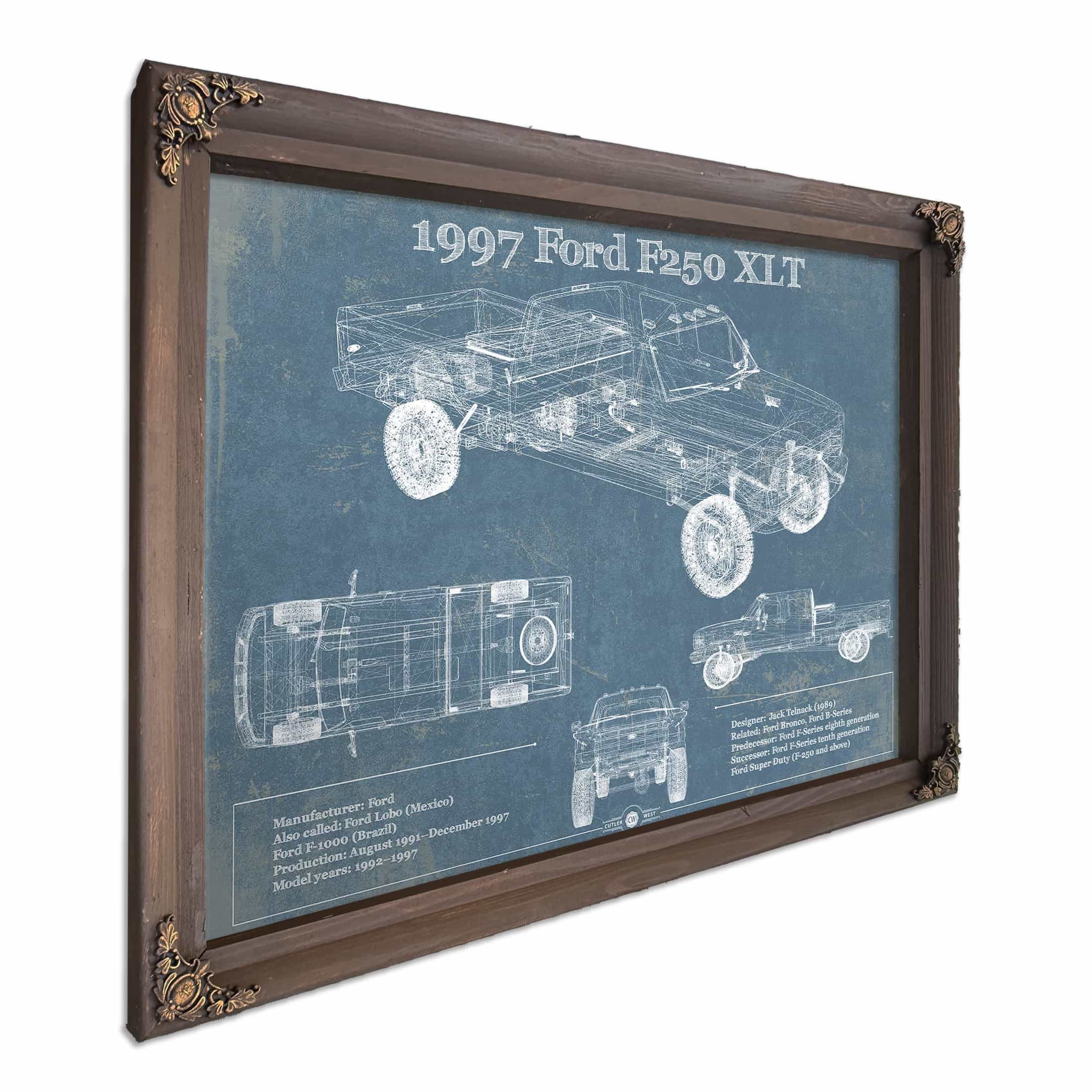 1997 Ford F250 XLT Crew Cab Wall Art Print | Cutler West