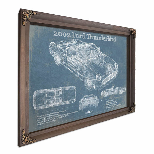2002 Ford Thunderbird Original Blueprint Art