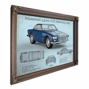 Maserati 3500 Gti Sebring Vintage Car Blueprint