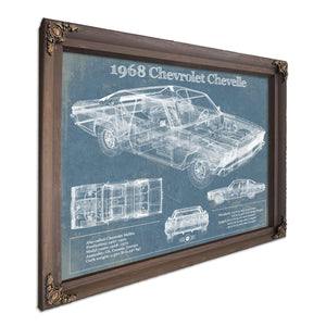 1968 Chevrolet Chevelle Original Blueprint Art