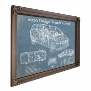 2010 Dodge Grand Caravan Vintage Blueprint Auto Print