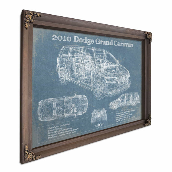 2010 Dodge Grand Caravan Vintage Blueprint Auto Print