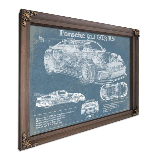 Porsche 911 GT3 RS 2011 Vintage Sports Car Print