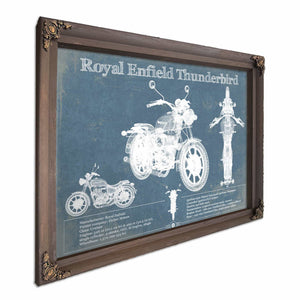 Royal Enfield Thunderbird Blueprint Motorcycle Patent Print