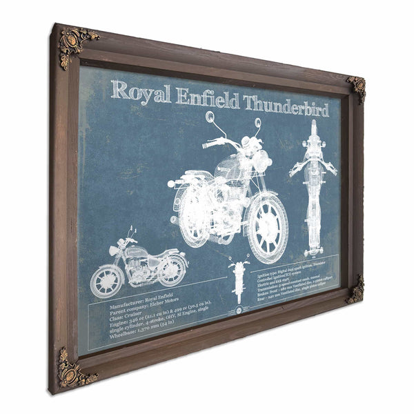 Royal Enfield Thunderbird Blueprint Motorcycle Patent Print