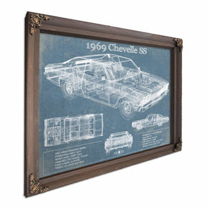 1969 Chevrolet Chevelle SS Original Blueprint Art