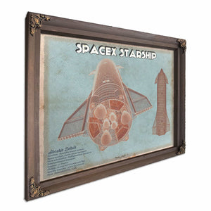 SpaceX Starship Vintage Space Exploration Print