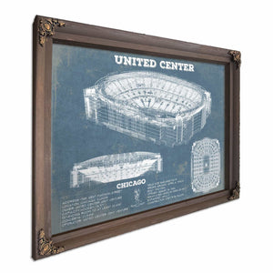 United Center - Chicago Blackhawks Vintage Hockey Print