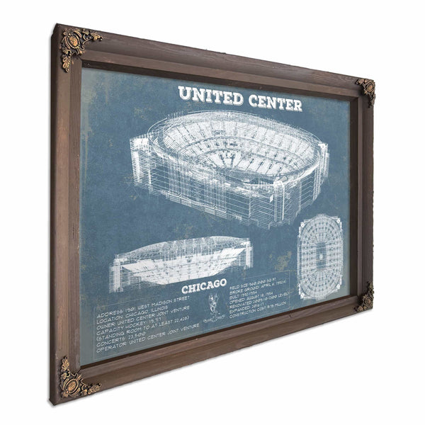 United Center - Chicago Blackhawks Vintage Hockey Print
