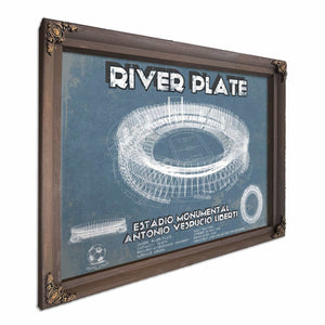 River Plate Estadio Monumental Antonio Vespucio Liberti Blueprint Soccer Print