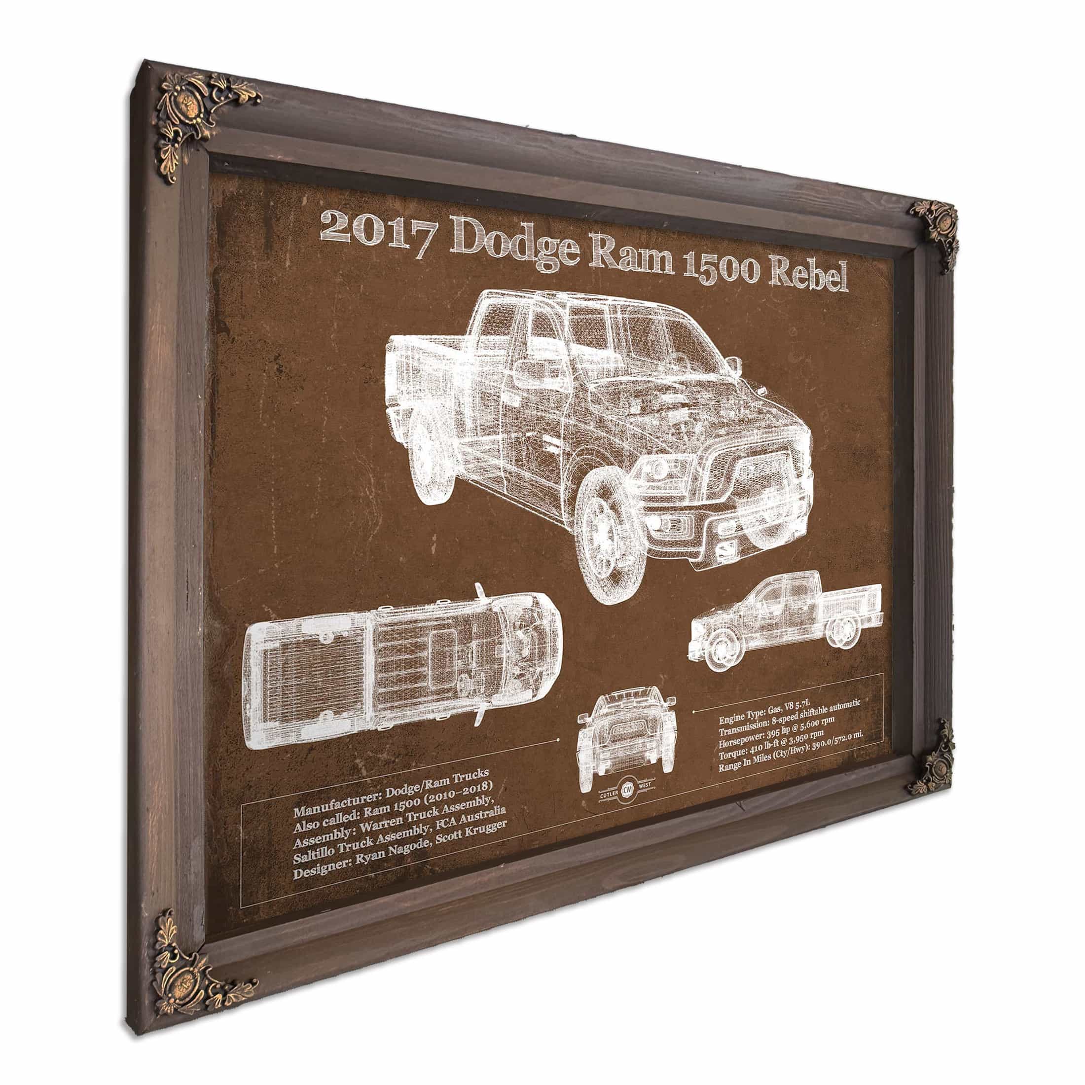 2017 Dodge Ram 1500 Rebel Wall Art Print | Cutler West